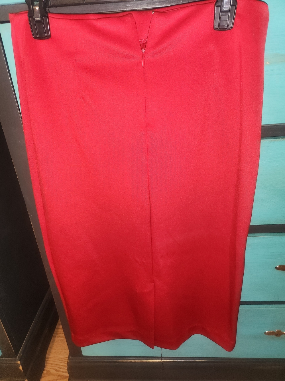 Red Pencil Skirt - Women
